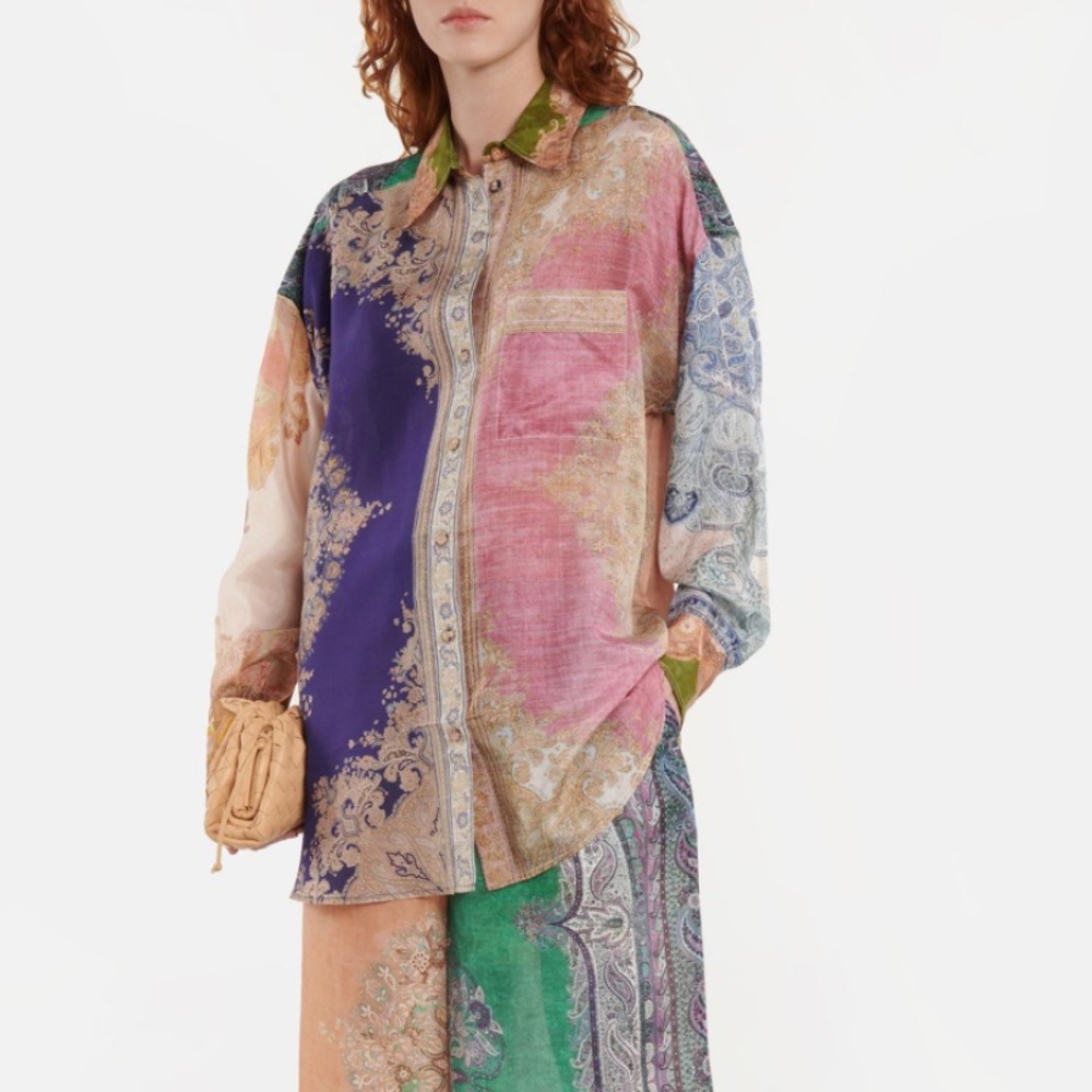 ZIMMERMANN Anneke Silk Button Down Blouse